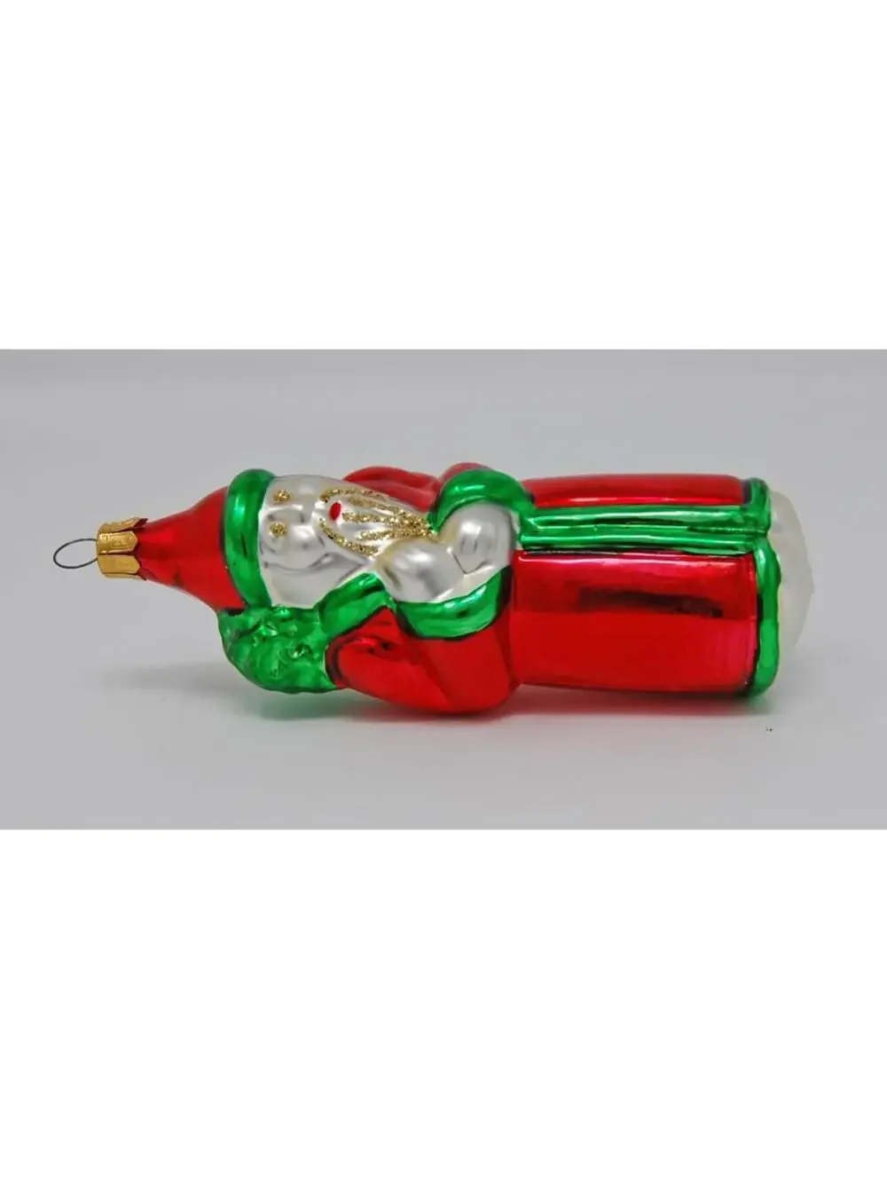 Pier 1 Mercury Glass Old World Santa Shaped Christmas Ornament Vintage